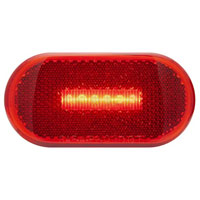 (image for) Trailer Marker Clearance Light LED 4" Oblong 6 Diode Red Surface Mount Dexter/Redneck #MCL31RB