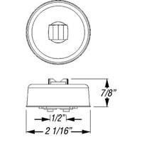 (image for) Trailer Marker Clearance Light Kit LED 2" Round 5 Bulb Red Standard Dexter/Redneck #MCL54RBK