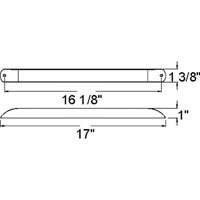 (image for) Trailer Identification Light Bar LED 17" 3 Diode Waterproof Red Dexter/Redneck #MCL78RB