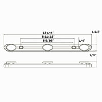 (image for) Trailer Identification Light Bar LED 13.25" 3 Diode Waterproof Red Dexter/Redneck #MCL98RB