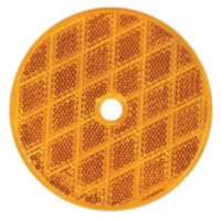 (image for) Trailer Reflector Amber 3.19" Round Screw Mount Dexter/Redneck #RE13AB