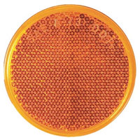 (image for) Trailer Reflector Amber 2.19" Round Adhesive Mount Dexter/Redneck #RE37AB