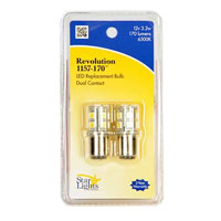 (image for) Trailer Light incadescent 1157 Bulb LED Replacement 2 Pk Dexter/Redneck #REV1157