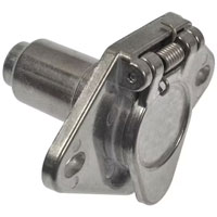 (image for) Trailer Wiring Connector Vehicle-End 4 Way Round Zinc Dexter/Redneck #S402