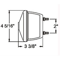 (image for) Trailer Stop/Turn/Tail Light Only Incandesent 4.313" Round 2 Bulb Right Hand Red