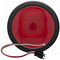 (image for) Trailer Stop/Turn/Tail Light Kit Incandescent 4" Round Standard Red Dexter/Redneck #ST-44RB