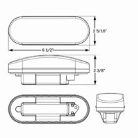 (image for) Trailer Park/Turn Light Incandescent 6'' Oval Amber Standard Dexter/Redneck #ST-70AB