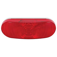 (image for) Trailer Stop/Turn/Tail Light Incandescent 6'' Oval 2 Bulb Red Standard Dexter/Redneck #ST-70RB