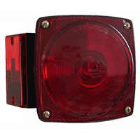 (image for) Trailer Stop/Turn/Tail Light Incandescent 4.75" Square 1 Bulb Standard Left Hand Red Dexter/Redneck #ST-9RB