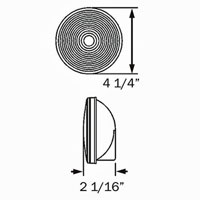 (image for) Trailer Park/Turn Light Kit 4'' Incandescent Round Amber Standard Dexter/Redneck #ST45ABK
