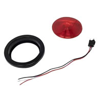 (image for) Trailer Stop/Turn/Tail Light Kit Incandescent 4'' Round 2 Bulb Red Standard Dexter/Redneck #ST45RBK