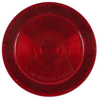 (image for) Trailer Stop/Turn/Tail Light Only Incandescent 4'' Round Red Reflex Lens Dexter/Redneck #ST46RB