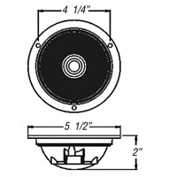 (image for) Trailer Stop/Turn/Tail Light Only Incansescent 4" Round Standard Red Dexter/Redneck #ST47RB