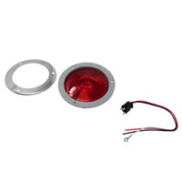 (image for) Trailer Stop/Turn/Tail Light Kit Incandescent 4" Round Standard Red Flange Mount Dexter/Redneck #ST47RBKd