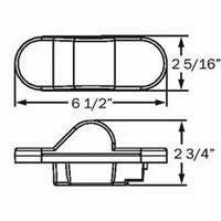 (image for) Trailer Park/Turn Light Only Incandescent 6'' Oval 1 Bulb Amber Mid-Ship Dexter/Redneck #ST75AB