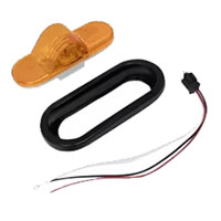 (image for) Trailer Park/Turn Light Kit Incandescent 6'' Oval 1 Bulb Amber Mid-Ship Dexter/Redneck #ST75ABK