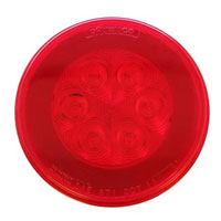(image for) Trailer Stop/Turn/Tail Light Only LED 4'' Round 21 Diode Red Glolight Dexter/Redneck #STL-101RB