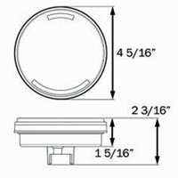 (image for) Trailer Stop/Turn/Tail Light Only LED 4'' Round 21 Diode Red Glolight Dexter/Redneck #STL-101RCB