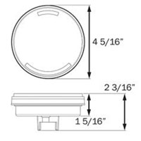(image for) Trailer Stop/Turn/Tail Light Kit 4'' Round Glolight Clear Lens Dexter/Redneck #STL-101RCBK