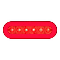 (image for) Trailer Stop/Turn/Tail Light Only LED 6'' Oval 22 Diode Glolight Dexter/Redneck #STL-111RB