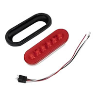 (image for) Trailer Stop/Turn/Tail Light Kit LED 6'' Oval 22 Bulb Glolight Dexter/Redneck #STL-111RBK