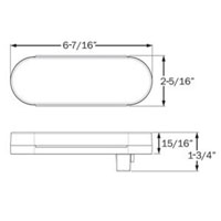 (image for) Trailer Stop/Turn/Tail Light Kit LED 6'' Oval 22 Bulb Glolight Red/Clear