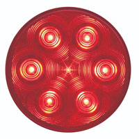 (image for) Trailer Stop/Turn/Tail Light LED 7 Diode 4'' Round Red Fleet Dexter/Redneck #STL-13RB