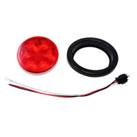 (image for) Trailer Stop/Turn/Tail Light Kit LED 4'' Round 7 Bulb Red Fleet Count Dexter/Redneck #STL-13RBK