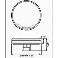 (image for) Trailer Stop/Turn/Tail Light Kit LED 4'' Round 7 Bulb Red Fleet Count Dexter/Redneck #STL-13RBK