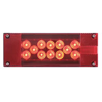 (image for) Marine Trailer Stop/Turn/Tail Light LED 8" Rectangle Red Standard Right Hand Dexter/Redneck #STL-16RB