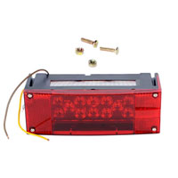 (image for) Marine Trailer Stop/Turn/Tail Light LED 8" Rectangle Left Hand Red Standard Dexter/Redneck #STL-17RB