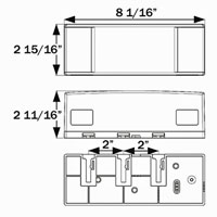 (image for) Marine Trailer Stop/Turn/Tail Light Only LED 8" Rectangle 14 Diode Red Right Hand Dexter/Redneck #STL26RB