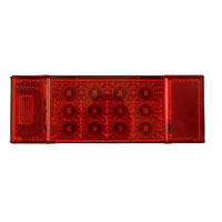 (image for) Marine Trailer Stop/Turn/Tail Light Only LED 8" Rectangular 18 Diode Red Left Hand Dexter/Redneck #STL27RB
