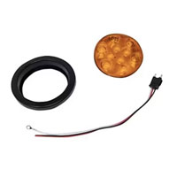 (image for) Trailer Park/Turn Light Kit LED 4'' Round Amber 10 Diode Standard Dexter/Redneck #STL-43ABK