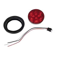 (image for) Trailer Stop/Turn/Tail Light Kit LED 10 bulb 4'' Round Red Standard Dexter/Redneck #STL-43RBK