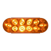 (image for) Trailer Park/Turn Light LED 6'' Oval Amber Standard Dexter/Redneck #STL-72AB