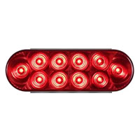 (image for) Trailer Stop/Turn/Tail Light LED 6'' Oval Red Standard Dexter/Redneck #STL-72RB