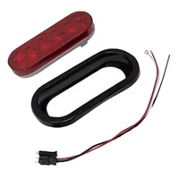 (image for) Trailer Stop/Turn/Tail Light Kit LED 6'' 10 Bulb Oval Standard Dexter/Redneck #STL-72RBK