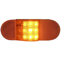 (image for) Trailer Park/Turn Light Only LED 6'' Oval 9 Diode Amber Mid-Ship Dexter/Redneck #STL-75AB