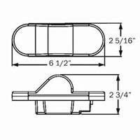 (image for) Trailer Park/Turn Light Only LED 6'' Oval 9 Diode Amber Mid-Ship Dexter/Redneck #STL-75AB