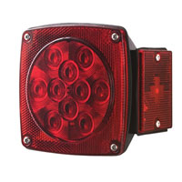 (image for) Trailer Stop/Turn/Tail Light Only LED 4.75" Square 11 Diode Red Standard Right Hand Dexter/Redneck #STL-8RB
