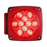 (image for) Trailer Stop/Turn/Tail Light Only LED 4.75" Square 14 Diode Red StandardLeft Hand Dexter/Redneck #STL-9RB