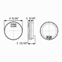 (image for) Trailer Stop/Turn/Tail LED Light 4'' Round Red One Diode Dexter/Redneck #STL003RB