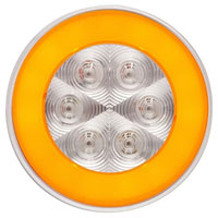 (image for) Trailer Park/Turn Light Only LED 4'' Round Amber/Clear GloLight Dexter/Redneck #STL101ACB