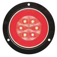 (image for) Trailer Stop/Turn/Tail Light Only LED 4" Round 21 Diodes Red/Clear Dexter/Redneck #STL101RCFB