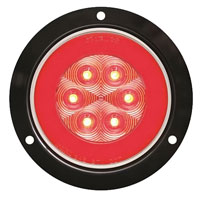 (image for) Trailer Stop/Turn/Tail Light Kit LED 4" Round 21 Diode Red/Clear Dexter/Redneck #STL101RCFBK