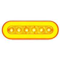 (image for) Trailer Park/Turn Light Only LED 6'' Oval Amber 22 Diode Glolight Dexter/Redneck #STL111AB