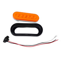 (image for) Trailer Park/Turn Light Kit 6'' Oval Amber Glolight Dexter/Redneck #STL111ABK