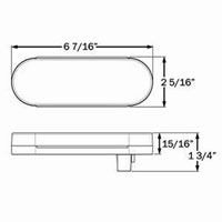 (image for) Trailer Park/Turn Light Only 6'' Oval Amber/Clear Glolight Dexter/Redneck #STL111ACB