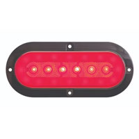 (image for) Trailer Stop/Turn/Tail Light Only LED 6'' Oval 22 Diode Red Glolight Dexter/Redneck #STL111RFB